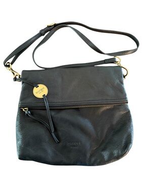 Margot New York Robbie Fold Over Crossbody Black